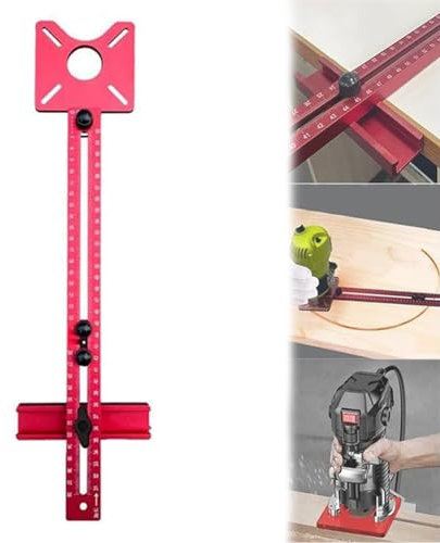 Qosneoun 3 in 1 Router Milling Groove Bracket, Sanrico 3-In-1 Router Milling Groove Bracket, Router Milling Groove Bracket, Aluminium Router Table Insert Plate for Woodworking