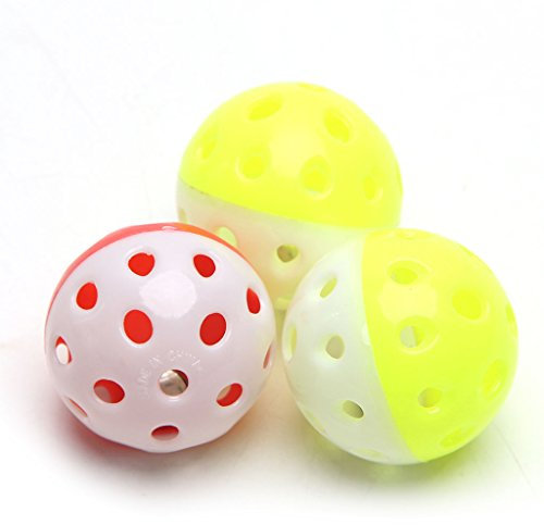 Christol Glockenball Glocke Vogelspielzeug bunt Kunststoff rollend interaktives Papageien Fußballspielzeug für Afrikaner Graukakadus Amazonas Papageien