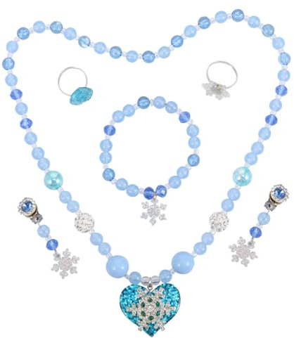 VALICLUD Perlen Halskette Armband Ring Set Mädchen Geschenk Imitation Schmuckset Ohrringe Foto Requisiten Für Weihnachten Geburtstag Partys