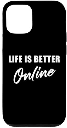 Hülle für iPhone 13 Pro Video Gamer VR Funny Quote – Life is Better Online