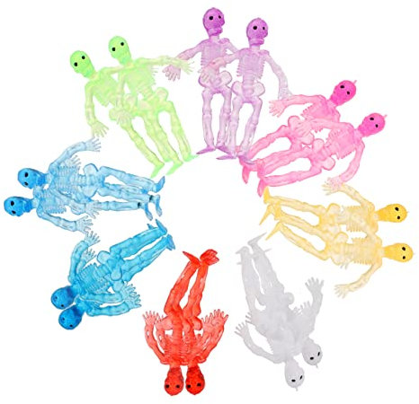 ibasenice 20st Buntes Schädelspielzeug Mini-spielzeug Kinderspielzeug Skelettspielzeug Für Kinder Skelette Reliefspielzeug Dekompressionsspielzeug Skelettspielzeug Für Halloween