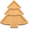 Ciieeo Christmas Tree Tray Sushi Serving Platter Cookie Treat Plates Xmas Charcuterie Boards Chip and Dip Bowl Appetizer Plate Wooden