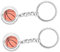 HANABASS 2St Basketball-Schlüsselanhänger Kinder belohnen Schlüsselanhänger Fußball-Schlüsselanhänger für Jungen Thema Sport Schlüsselringe Bälle entwerfen Schlüsselanhänger Sportgeschenke