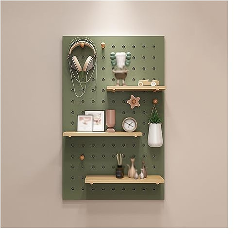Panneau de rangement mural perforé, panneaux d'organisation muraux en panneau perforé pour chambre à coucher, bureau, salle de bain, support mural, étagère de rangement, kit modulaire, panne