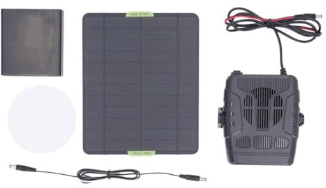 Juego de calentadores de panel solar de 20 W, calentadores individuales de gallinero, batería portátil de silicona, compartimento USB con salida para cargador