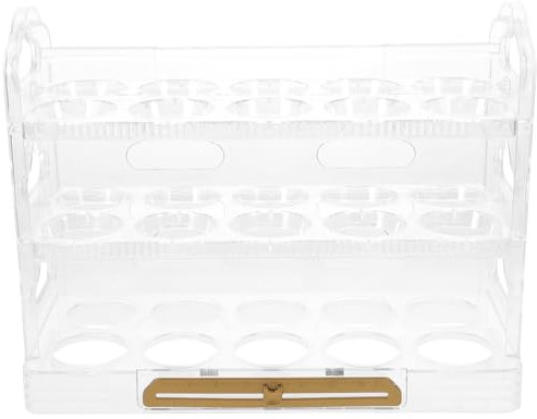 HOMSFOU Eierkarton Kühlschrank Eierhalter Kühlschrank Organizer Gefrierschrank Eier Organizer Eier Aufbewahrungshalter Eierbehälter Für Kühlschrank Rollender Eier