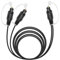 RIIEYOCA Toslink Splitter 1 in 2 out, 1 Stecker zu 2 Steckern Optisches Audiokabel für Heimkino, Blu-ray-Player, Stereo-System (2m)