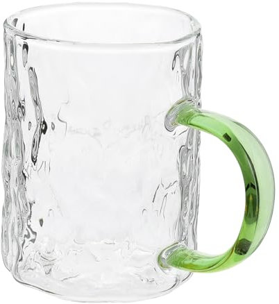 BESPORTBLE Jenaer Glas Kaffeetassen Set – Elegante Glastassen Mit Henkel Für Kaffee - Tee Und Milch – 300ml – Hochwertiges Borosilikatglas Für Heiße Und Kalte Getränke – 1 Stück