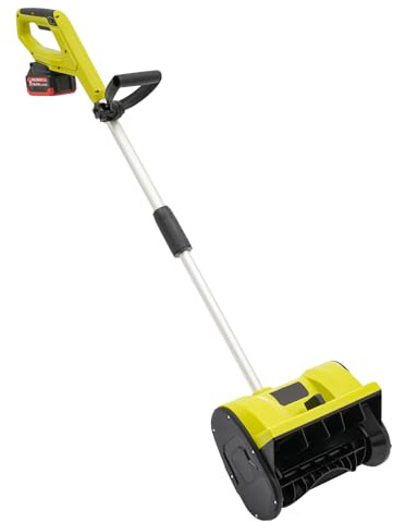 Elektrische Schneefräse 1200W 2200rpm Akku Schneewerfer Schneeschieber Schneeschaufel Schneekehrmaschine, Arbeitsbreite 32 cm, max.Schneehöhe 16 cm, Wurfweite 8m
