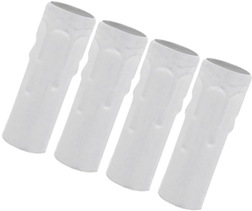 SECFOU Lot de 4 Manchons Cache-douilles E14 pour Lustres, Tubes Blanc 25x80 Mm, Accessoires D’éclairage pour Lampes à Bougie, Compatibles Lustres Cristal et Style
