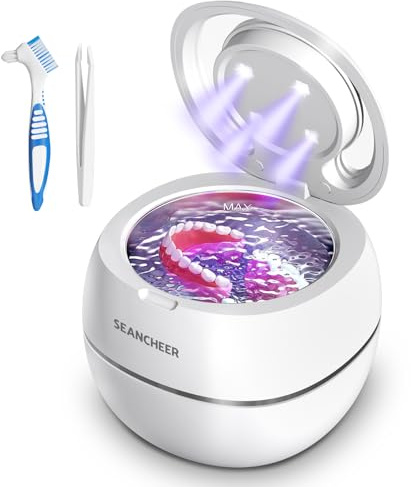 SEANCHEER Limpiador Ultrasonidos 48000Hz Ultrasonidos Limpieza | 180ML