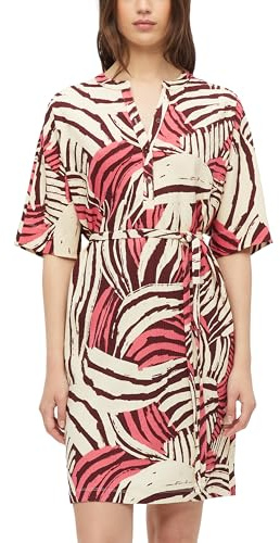 s.Oliver Strukturiertes Jersey-Kleid mit Gürtel und Knopfleiste