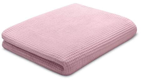 Ehrenkind Tagesdecke Musselin Rosé 130 x 170 cm – Bettüberwurf aus 100% Bio-Baumwolle, Oeko-TEX® Zertifiziert