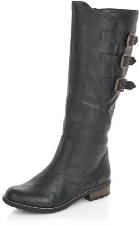 Remonte R3370, Stivali Alti Donna, Nero (Asphalt), 39 EU