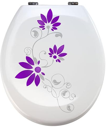 Grafix Aufkleber WC Toiletten Deckel St02 für Pressalit Anthrazit/Lila