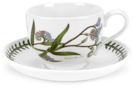 Portmeirion Botanic Garden - Teacup & Saucer Traditional Shape - Forget Me Not