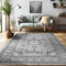 SIMPEX Orientalischer Teppich Wohnzimmer, Schlafzimmer, Esszimmer, Läufer, Flur Boho Teppich Kurzflor Weich 12 mm Carpet Orient, Grau, 160 x 230 cm