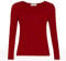 GUBA® Girls T Shirt Long Sleeve Top Kids Plain Basic Uniform T-Shirt Crew Neck Tee Size 5-13 Years (7-8 Years, Red)