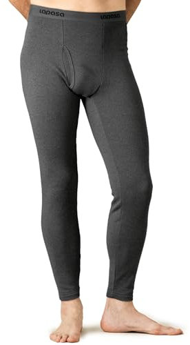 LAPASA Herren Innenfleece Thermo Unterhose, Thermohosen 1er Pack Funktionsunterwäsche Extra warm Thermoflux M25, XL, Dunkelgrau (Extra warm)