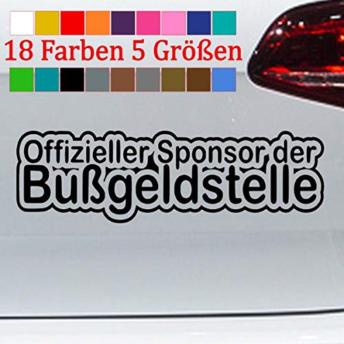 Sponsor Bußgeldstelle Aufkleber Knöllchen Auto Car Tuning JDM 18 Farben 5 Größen
