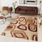 TAPISO Dream Teppich Wohnzimmer Kurzflor Modern Beige Hellbraun Goldgelb Meliert Kreise Schlafzimmer Esszimmer Küche ÖKOTEX 160 x 210 cm