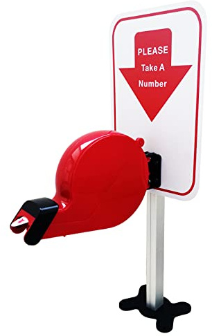Take A Number System Ticket Dispenser with Counter Stand and 1 Roll Paper 2 Digits 2000 Tickets for Queue Call System