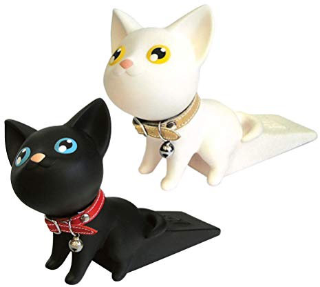 Tope para puerta gato de plástico para puerta ventana (Color aleatorio)