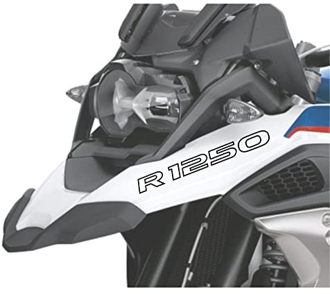 2pcs Aufkleber R1250 kompatibel für Motorrad BMW R1250 GS R 1250 HP Adventure (Black)