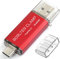64GB Memoria USB de Tipo C, Unidad Flash USB 3.0 de Doble Puerto, USB C OTG Memory Stick Pendrive para Smartphones, Tabletas y Computadoras (Rojo)