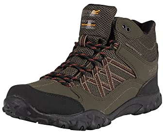 Regatta Mens Edgepoint Hydropel Mid Height Walking Boots, Waterproof & Breathable with Hardwearing Threads & TECFOAM Insock - Perfect for Outdoors, Walking, Hiking & Climbing