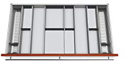 Blum Orga-Besteckeinsatz Facheinteilungs-Set KB 1000-1099mm, NL 500mm, grau