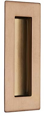 Rectangular Flush Pocket Door Handle (120mmx50mm, Copper)