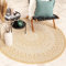FRAAI | Home & Living In- & Outdoor Teppich Rund - Summer Azteca Gelb - Wetterfest - Polypropylen - Flachgewebe - Balkon, Garten/Terrasse - Terrasse - Rug