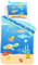 ESPiCO Kinderbettwäsche Sleep and Dream Lustige Meerestiere Fische Delfin Schildkröte Strand Renforcé, Größe:135 cm x 200 cm