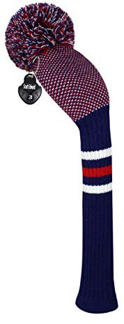 Knit Hybrid Golf Club Covers Fits Hybrids/UT Classical Fine Stripes with Long Neck Funny and Fresh Colors (Dots)