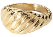 Croissant Ringe für Frauen Geflochtene Twisted Signet Chunky Dome Ring Stapelband Schmuck Statement Ring Party Zubehör