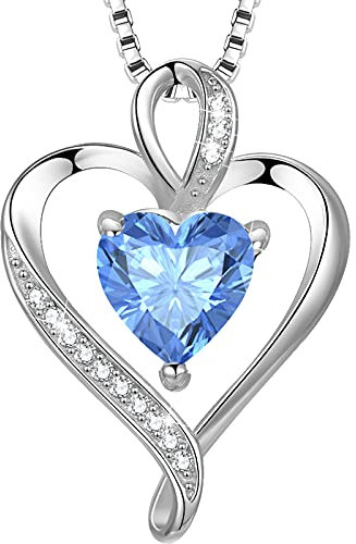 LAVUMO Herzkette 925 Silber Rosegold Gold Damen Halskette - Herz änhänger Silber Kette Damen Schmuck Geschenk für Frau Frauen MaMa Freundin an Geburtstags Weihnachten Valentinstag Hypoallergen Ketten