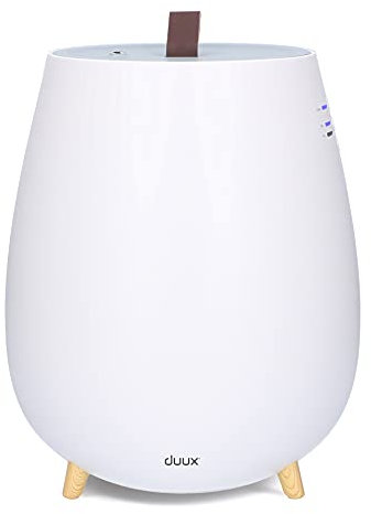 Duux Tag 2 Luftbefeuchter Ultraschall Für Eine Gesunde Raumluft - 10h Arbeitszeit Air Humidifier Zum Wohlfühlen - 2,5L Raumluftbefeuchter Bis zu 30m² - Luftbefeuchter Schlafzimmer Weiß