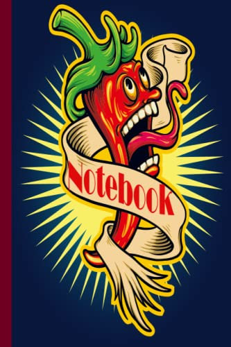 Chili Notebook: Chili Notebook Wide Ruled,Lined Paper Notebook for School, Students,Gift for Kids, Boys, Girls, Teens,Chili notebooks,Chili lover