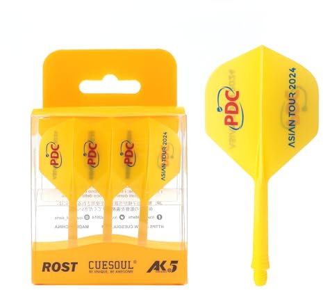 CUESOUL ROST Integrierter Dartschaft und Flights Standardform, 3er-Set (gelb)