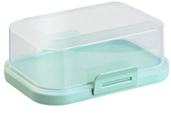 1 beurrier empilable de qualité supérieure avec fermeture/boîte en plastique, rangement parfait dans le réfrigérateur, sans BPA, multi-usages, menthe