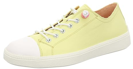 Think! Damen Turna Sneaker Damen TURNA chromfrei gegerbte nachhaltige Wechselfußbett Sneaker 6000 Limone/Kombi 40.5 EU, 6000 Limone Kombi, 41 EU