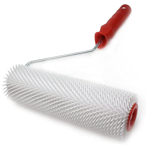 Rierdge 9''/230mm Spike Roller, Latex Floor Self Compound Roller Leveling Screed Spiked Roller Paint Brush Roller