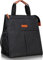 Lacdo Lunch Tasche Kühltasche Thermotasche Mittagessen Tasche für Frauen Männer Lunchtasche Isoliertasche Faltbar Lunch Bag Kühlbox für Arbeit Schule Reise Picknick Folienfutter Wasserdicht, Schwarz