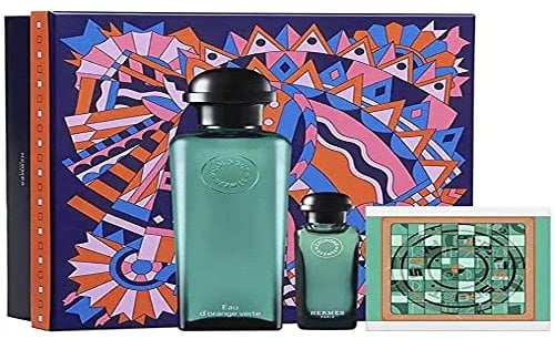 Hermes Eau D'Orange Verte Set: Eau de Cologne Spray 100ml, Eau de Cologne Spray 7.5 ml & Soap 50g