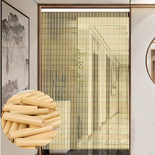 UVCMDUI Türvorhang Bambus, Perlenvorhang Balkontür Bambusvorhang Türvorhang Saigon, Handgefertigt Fliegenschutz Balkontür Insektenschutz Vorhang, Personalisierung,80 Strands W130xH220cm