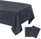 DWCN 2 Stück Grau Tischdecke Fleckschutz Abwaschbar Tischwäsche Wasserabweisend Tischtuch für Esszimmer, Garten, Party, Hochzeiten oder Haushalt,130x220cm