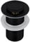 BALNEO Bouchon Évier Universel Click Cone Pop-Up Noir, Laiton, Antirouille, 4 Joints, Joint, Bonde, 61mm X G1 1/4, sans Trop-Plein, Click B