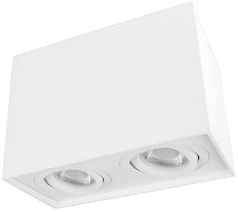 Spectrum Deckenstrahler Weiß DUO 2XGU10 IP20 Rechteckig Schwenkbar