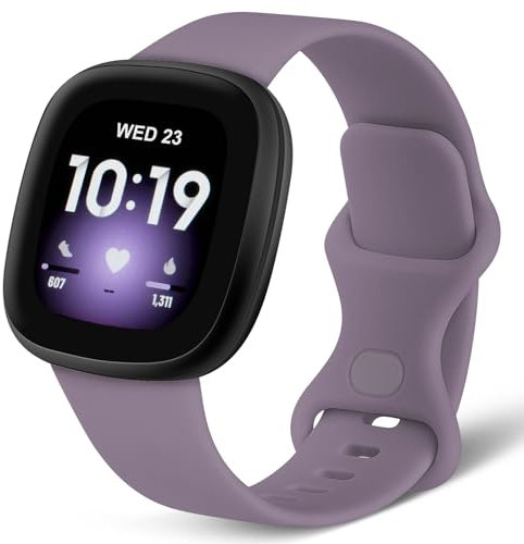 AXFEE Cinturino Regolabile per Fitbit Versa 3/4, Sense/Sense 2 - Sportivo in Silicone, Compatibile (Piccolo/Grande)